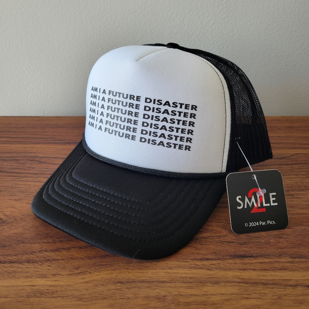 TRUCKER HAT black and white snapback promotional item from Smile 2 movie BNWT